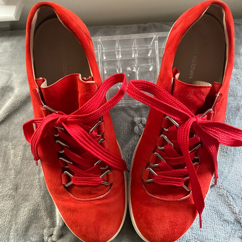 Stuart Weitzman the Gaming Suede Trainer Sneaker